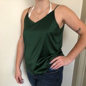 Satin Spaghetti Strap Shirt